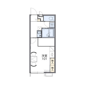 1K Apartment in Shiromachi - Hikone-shi Floorplan