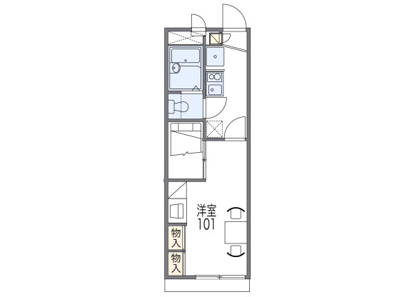 1K Apartment to Rent in Kameoka-shi Floorplan