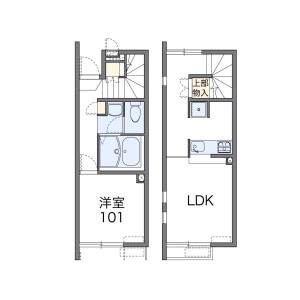 1LDK Apartment in Kabehigashi - Hiroshima-shi Asakita-ku Floorplan