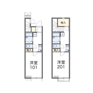 1K Apartment in Shinsakae - Nagoya-shi Naka-ku Floorplan
