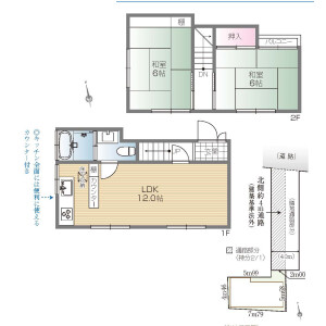 2LDK {building type} in Ohara - Setagaya-ku Floorplan