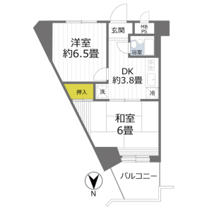 2DK {building type} in Sumiyoshicho - Shinjuku-ku Floorplan