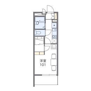 1K Mansion in Minamisho - Fukuoka-shi Sawara-ku Floorplan