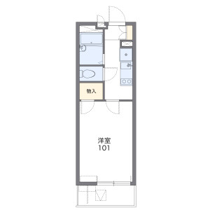 1K Mansion in Todorokicho - Chiba-shi Inage-ku Floorplan