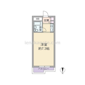 1R Apartment in Hinoka issaikyodanicho - Kyoto-shi Yamashina-ku Floorplan