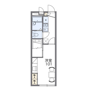 1K Apartment in Naritahigashi - Suginami-ku Floorplan