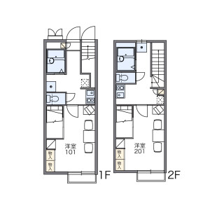 1K Apartment in Odomecho - Kasugai-shi Floorplan