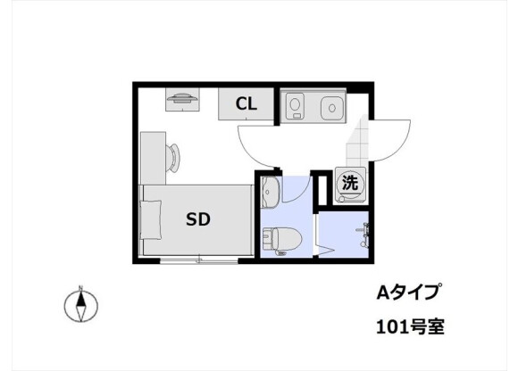 1K Apartment to Rent in Shibuya-ku Floorplan