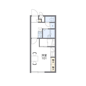 1K Apartment in Nakazumachi - Iwakuni-shi Floorplan