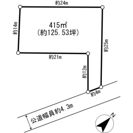  Land only in Miyota - Kitasaku-gun Miyota-machi Floorplan