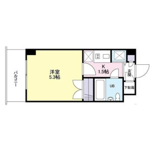 1K Mansion in Tarumachi - Yokohama-shi Kohoku-ku Floorplan
