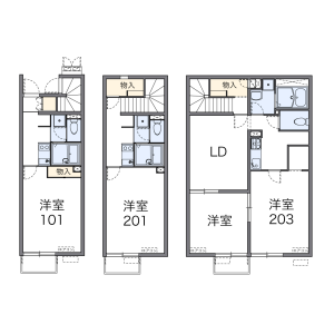 2LDK Apartment in Minamiyukigaya - Ota-ku Floorplan