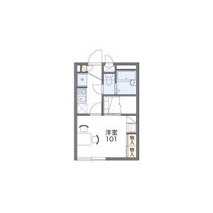 1K Apartment in Narashinodai - Funabashi-shi Floorplan