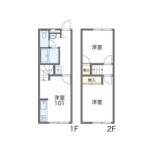 2DK Apartment in Azuchicho jorakuji - Omihachiman-shi Floorplan