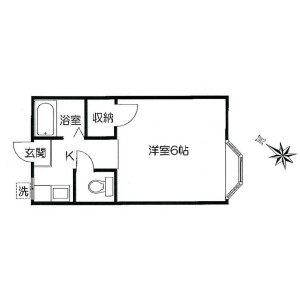 1K Apartment in Kyonancho - Musashino-shi Floorplan