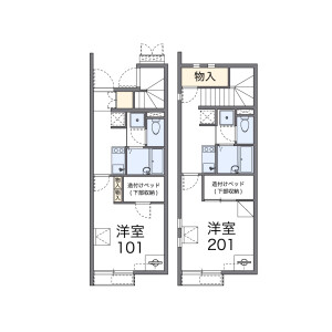 1K Apartment in Shingu - Kasuya-gun Shingu-machi Floorplan