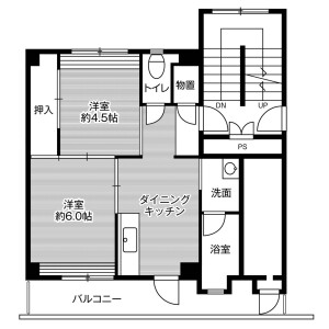 2DK Mansion in Babacho - Kurayoshi-shi Floorplan