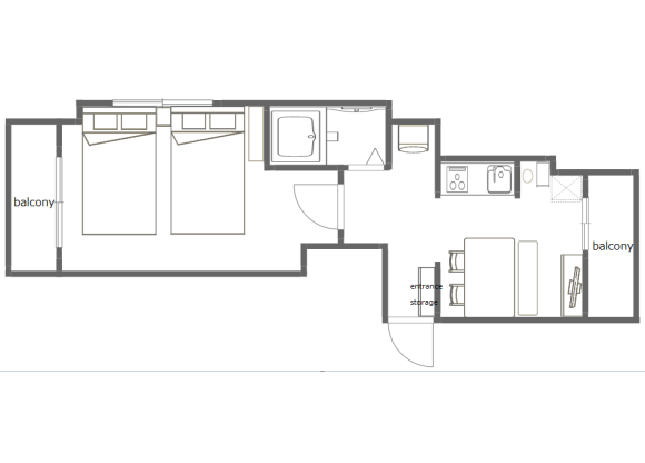 1DK Apartment to Rent in Taito-ku Floorplan