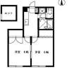 2K Apartment to Rent in Setagaya-ku Floorplan