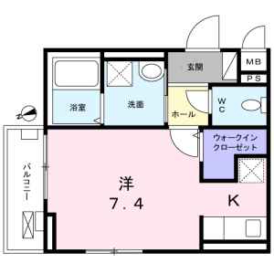 1K Apartment in Hibarigaoka - Nishitokyo-shi Floorplan