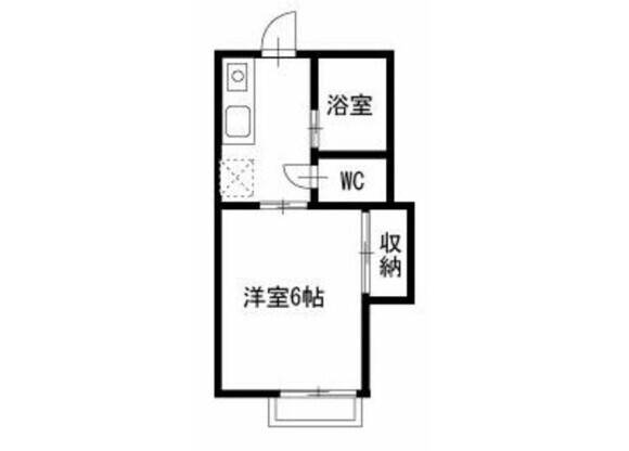 1K Apartment to Rent in Saitama-shi Omiya-ku Floorplan