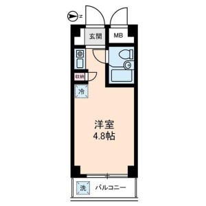 1R Mansion in Horinochimachi - Kawasaki-shi Kawasaki-ku Floorplan