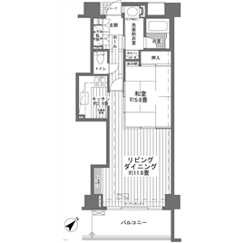 1LDK Mansion in Oka - Ito-shi Floorplan