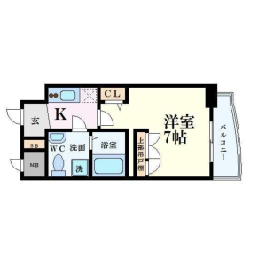 1K Mansion in Minamikyuhojimachi - Osaka-shi Chuo-ku Floorplan