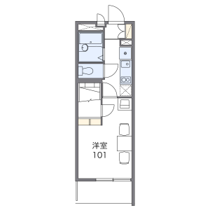 1K Mansion in Asahicho - Kashiwa-shi Floorplan
