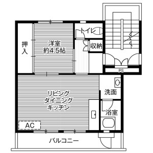 1LDK Mansion in Akaho - Komagane-shi Floorplan