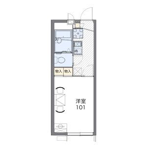 1K Apartment in Sakiokacho - Sasebo-shi Floorplan