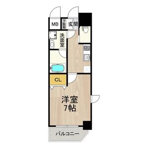 1K Mansion in Tarumicho - Suita-shi Floorplan
