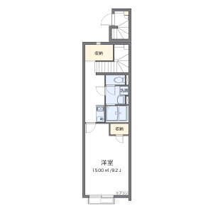 1K 아파트 in Asahicho - Akishima-shi Floorplan