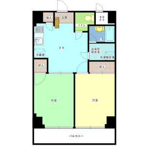 2DK Mansion in Yaho - Kunitachi-shi Floorplan