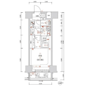1K Mansion in Tabatashimmachi - Kita-ku Floorplan