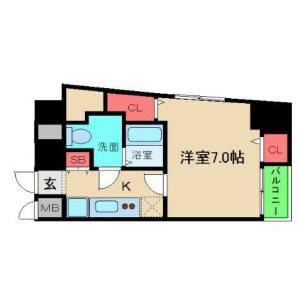 1K Mansion in Hommachibashi - Osaka-shi Chuo-ku Floorplan