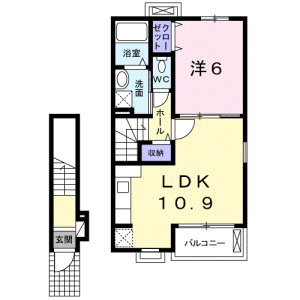 1LDK Apartment in Kitayana - Hadano-shi Floorplan