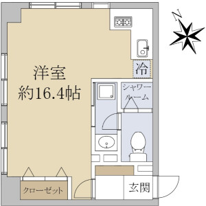 1R {building type} in Komagata - Taito-ku Floorplan