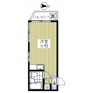 1R Mansion in Honcho - Nakano-ku Floorplan
