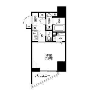 1K Mansion in Yoshidamachi - Yokohama-shi Naka-ku Floorplan