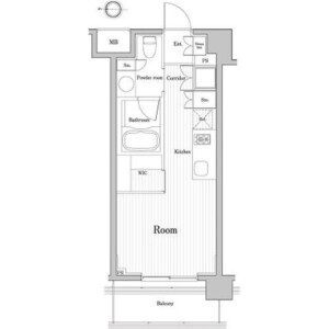 1R Mansion in Kikukawa - Sumida-ku Floorplan