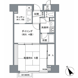 1DK Mansion in Kodachi - Minamitsuru-gun Fujikawaguchiko-machi Floorplan
