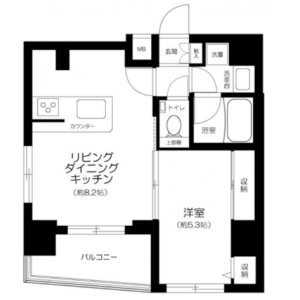 1LDK Mansion in Taito - Taito-ku Floorplan