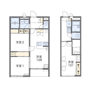 1K Apartment in Dairakujimachi - Hachioji-shi Floorplan
