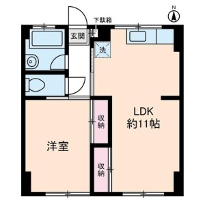 1LDK Mansion in Hatagaya - Shibuya-ku Floorplan