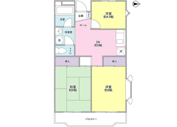 3DK Apartment to Rent in Koto-ku Floorplan