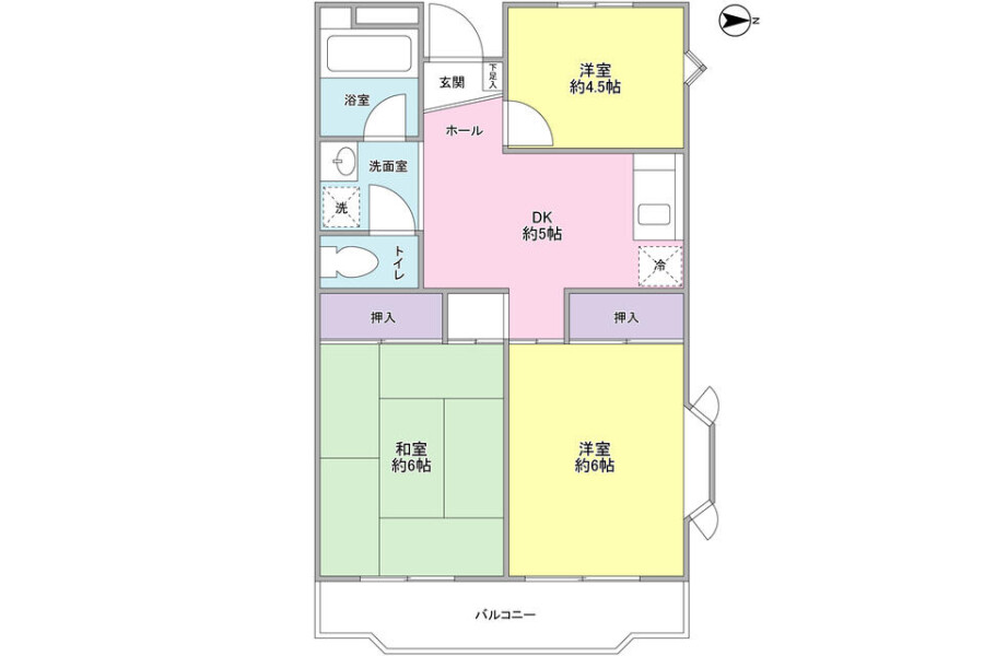 江東區出租中的3DK公寓大廈 房間格局