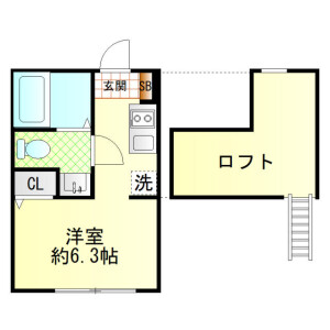 1R Apartment in Tajiricho - Kawasaki-shi Nakahara-ku Floorplan