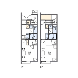 1K Apartment in Narashinodai - Funabashi-shi Floorplan