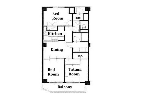 3DK Apartment to Rent in Nakano-ku Floorplan